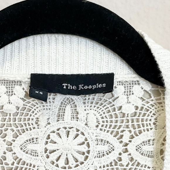 THE KOOPLES Lace Open Knit  Cotton Blend Cardigan XS - Picture 6 of 9